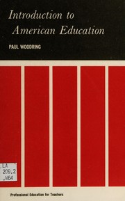 Front cover of Introduction to American education by Paul Woodring