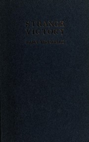 Cover of Strange victory by Sara Teasdale