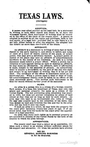 Cover of Texas laws made plain by D. E. Simmons