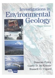 Front cover of Investigations in Environmental Geology by Duncan D. Foley
