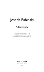 Cover of Joseph Babinski by Jacques Philippon