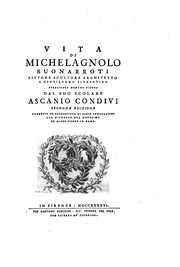 Cover of Vita di Michelagnolo Buonarroti by Ascanio Condivi