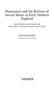 Cover of Humanism and the reform of sacred music in early modern England by Hyun-Ah Kim