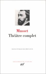 Front cover of Théâtre complet by Alfred de Musset