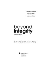 Cover of Beyond integrity by Scott B. Rae