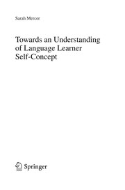 Front cover of Towards an Understanding of Language Learner Self-Concept by Sarah Mercer