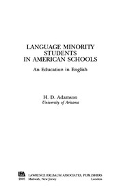 Front cover of Language minority students in American schools by H. D. Adamson