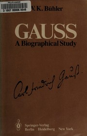 Front cover of Gauss by W. K. Bühler