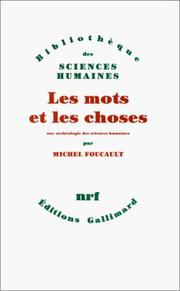 Front cover of Les mots et les choses by Michel Foucault
