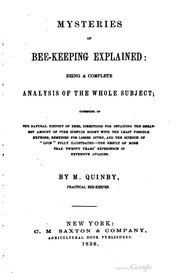 Front cover of Mysteries of bee-keeping explained by M. Quinby