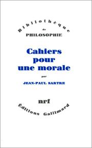 Front cover of Cahiers pour une morale by Jean-Paul Sartre