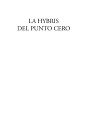 Cover of La hybris del punto cero by Santiago Castro-Gómez