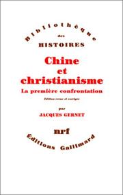 Front cover of Chine et christianisme by Jacques Gernet