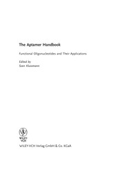 Cover of The aptamer handbook by Sven Klussmann