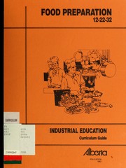 Front cover of Food preparation 12-22-32 by Alberta. Curriculum Branch