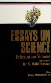 Cover of Essays on science by S. Mahdihassan