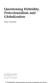 Front cover of Questioning hybridity, postcolonialism and globalization by Amar Acheraïou