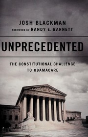 Cover of Unprecedented by Josh Blackman