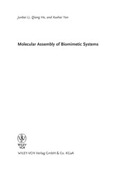 Front cover of Molecular assembly of biomimetic systems by Junbai Li