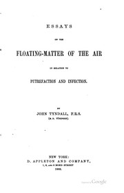 Front cover of Essays on the floating-matter of the air by John Tyndall