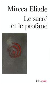 Cover of Le sacré et le profane by Mircea Eliade