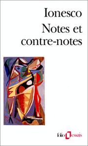 Cover of Notes et contre-notes by Eugène Ionesco
