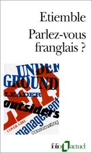Cover of Parlez-vous franglais? by Etiemble