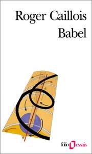 Cover of Babel by Roger Caillois