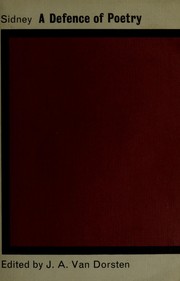 Front cover of A defense of poetry by Sir Philip Sidney