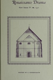 Front cover of Renaissance drama. new ser. v. 1-  (1968)- by S. Schoenbaum
