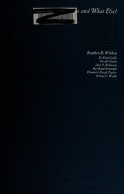 Front cover of A degree and what else? by Stephen Bassett Withey