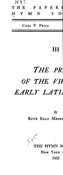 Cover of The praise of the Virgin in early Latin hymns by Ruth Ellis Messenger