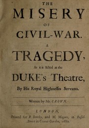 Front cover of The misery of civil-war by John Crown