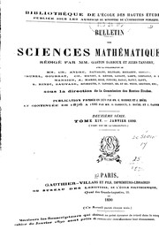 Front cover of Bulletin des sciences mathématiques et astronomiques by France Ministère de l 'instruction publique 