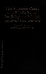 Front cover of The Supreme Court and public funds for religious schools by Joseph E. Bryson