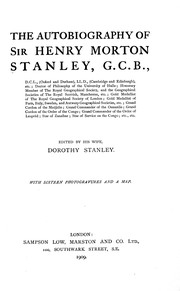 Front cover of The autobiography of Sir Henry Morton Stanley, G. C. B. .. by Henry M. Stanley