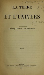 Cover of La terre et l'univers by Unknown