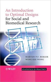 Front cover of An introduction to optimal designs for social and biomedical research by Martijn P. F. Berger