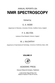 Cover of Annual reports on NMR spectroscopy by G. A. Webb
