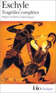Cover of Tragédies by Aeschylus