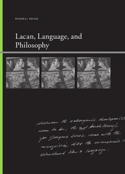 Front cover of Lacan, Language, and Philosophy by Russell Grigg