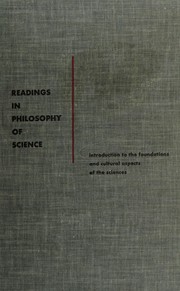 Cover of Readings in philosophy of science by Philip P. Wiener