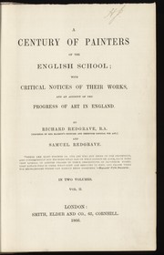 Front cover of A century of painters of the English school by Richard Redgrave