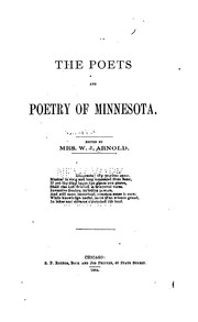 Front cover of The Poets and Poetry of Minnesota by W. J. Arnold