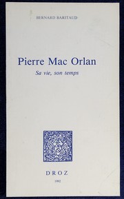 Cover of Pierre Mac Orlan by Bernard Baritaud