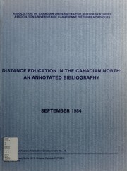 Front cover of Distance education in the Canadian North by Gertrude Rosenberg