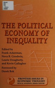 Front cover of The political economy of inequality by Frank Ackerman
