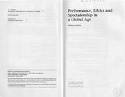 Cover of Performance, ethics and spectatorship in a global age by Helena Grehan