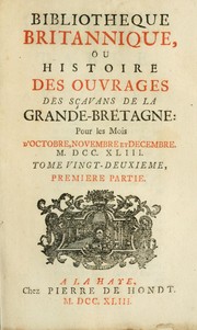 Cover of Bibliothèque britannique by Unknown