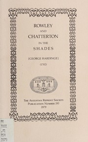 Front cover of Rowley and Chatterton in the shades by George Hardinge